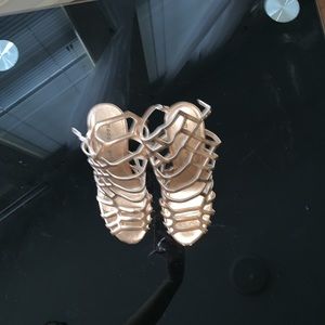Madden Girl Rose gold heel sandal size 7